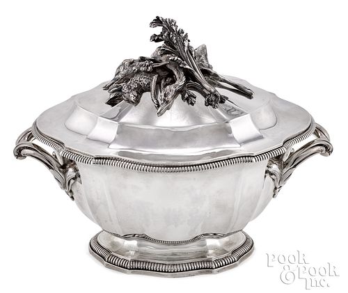 French silver game dish