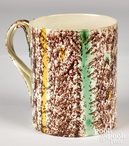 Large Staffordshire Whieldon type mug, late 18th c