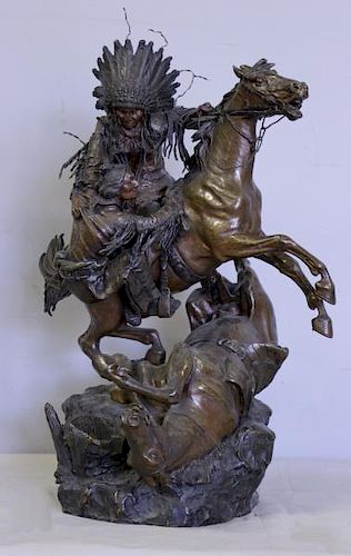 KAUBA, Carl. Bronze Sculpture "A Friend in Need".