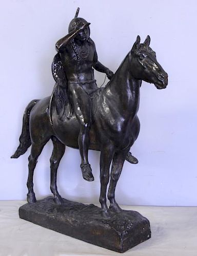 DALLIN, Cyrus E. Bronze Sculpture "The Scout".