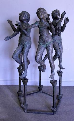 CORVINO, Paolo. Bronze Sculpture of 5 Dancers.