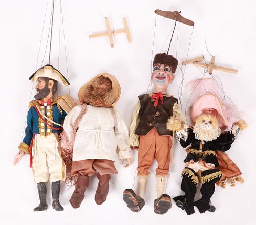 Four Vintage Marionettes