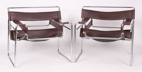 A Pair Of Marcel Breuer Wassily Style Chairs