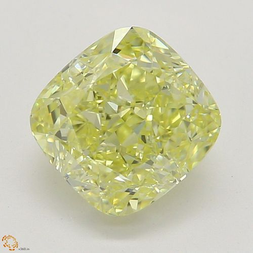 1.03 ct, Natural Fancy Yellow Even Color, VVS1, Cushion cut Diamond (GIA Graded), Appraised Value: $20,300 