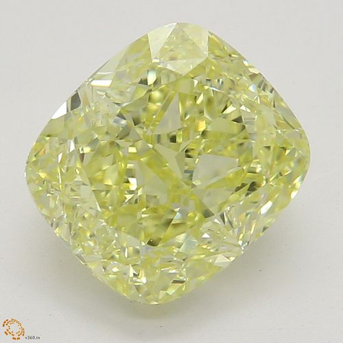 2.02 ct, Natural Fancy Yellow Even Color, VS1, Cushion cut Diamond (GIA Graded), Appraised Value: $47,000 