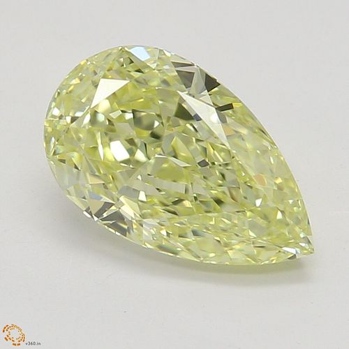 1.02 ct, Natural Fancy Yellow Even Color, IF, Pear cut Diamond (GIA Graded), Appraised Value: $23,400 