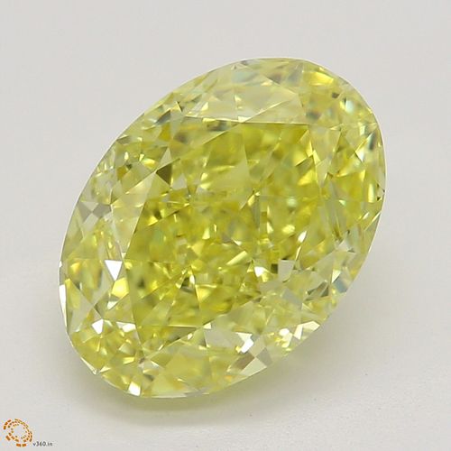 1.71 ct, Natural Fancy Vivid Yellow Even Color, VVS1, Oval cut Diamond (GIA Graded), Appraised Value: $124,100 