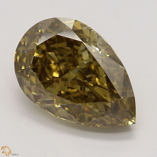 3.51 ct, Natural Fancy Deep Brown Yellow Even Color, VS1, Pear cut Diamond (GIA Graded), Appraised Value: $35,500 