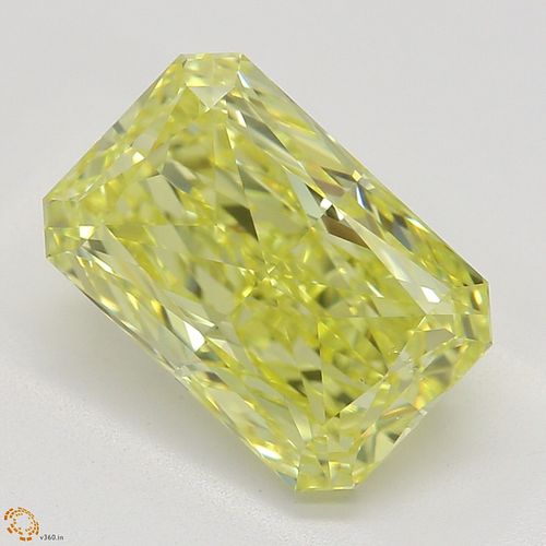 2.07 ct, Natural Fancy Intense Yellow Even Color, SI1, Radiant cut Diamond (GIA Graded), Appraised Value: $106,300 