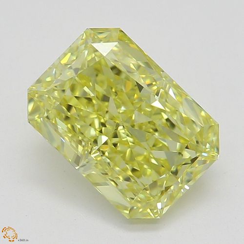 1.05 ct, Natural Fancy Intense Yellow Even Color, IF, Radiant cut Diamond (GIA Graded), Appraised Value: $41,900 