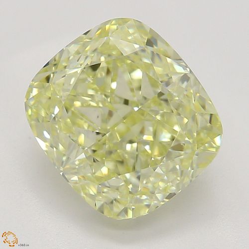 2.02 ct, Natural Fancy Light Yellow Even Color, VS2, Cushion cut Diamond (GIA Graded), Appraised Value: $29,800 