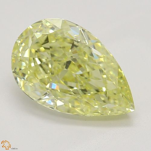 1.50 ct, Natural Fancy Yellow Even Color, VS2, Pear cut Diamond (GIA Graded), Appraised Value: $36,400 