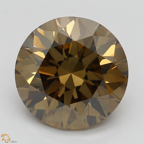 3.01 ct, Natural Fancy Dark Brown Even Color, VVS2, Round cut Diamond (GIA Graded), Appraised Value: $36,100 