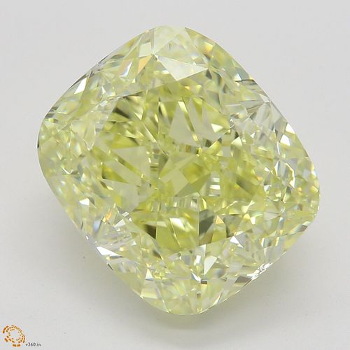 5.51 ct, Natural Fancy Yellow Even Color, VS1, Cushion cut Diamond (GIA Graded), Appraised Value: $314,000 