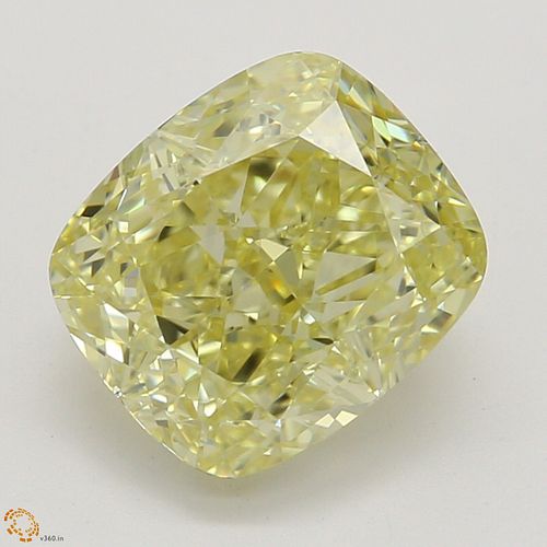 1.71 ct, Natural Fancy Yellow Even Color, VVS1, Cushion cut Diamond (GIA Graded), Appraised Value: $34,100 
