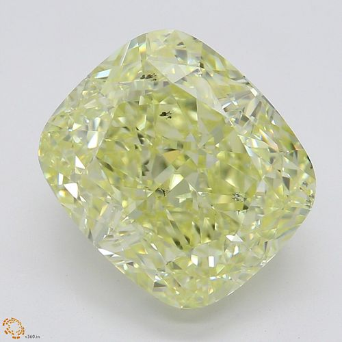 3.63 ct, Natural Fancy Yellow Even Color, SI1, Cushion cut Diamond (GIA Graded), Appraised Value: $87,800 