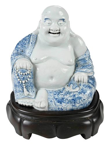 Chinese Blue and White Porcelain Budai