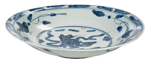 Chinese Blue and White Swatow Charger