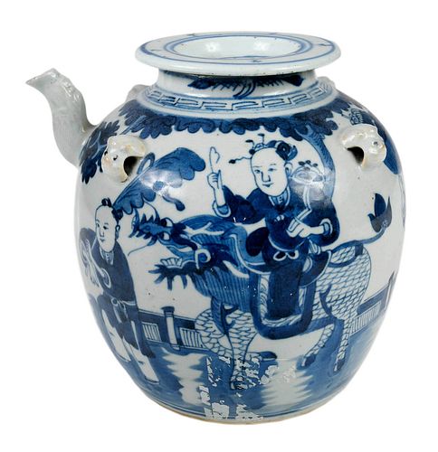 Chinese Blue and White Porcelain Oil Jar