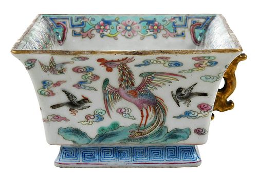 Chinese Famille Rose 'Phoenix' Porcelain Bowl