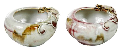 Near Pair of Chinese Porcelain Chilong Bowls