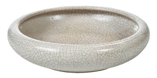 Chinese Crackle Glazed Porcelain Low Bowl