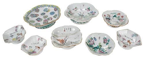 Eight Chinese Porcelain Rice Bowls