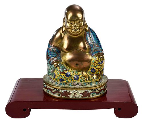 Chinese Cloisonne Figure of Budai