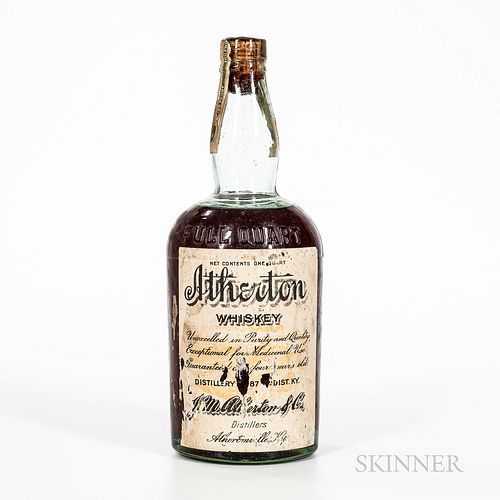 Atherton Whiskey 1913, 1 quart bottle