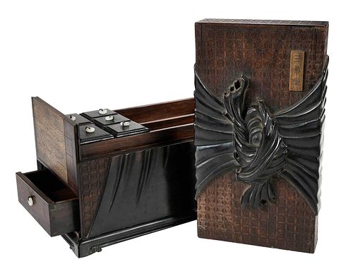 19th Century Chinese Rosewood Jewelry Box