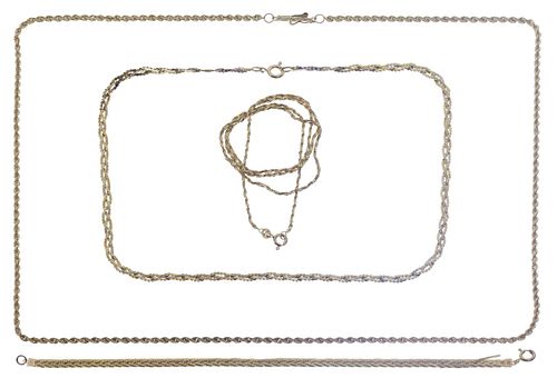 14k Yellow Gold Necklace and Bracelet Assortment