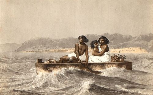 Charles Nahl, Untitled (Indian Family on Boat)
