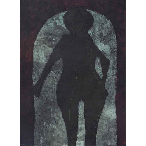 RUFINO TAMAYO, Mujer en negro, 1973, Firmada Litografía 47 / 75, 76 x 56 cm