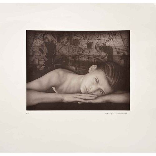 SANTIAGO CARBONELL, Descansando, Firmado Fotograbado P. E, 25 x 33 cm imagen / 49 x 51 cm papel