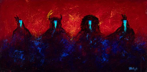 Donald Brewer [WakPa], Untitled (Four Figures)
