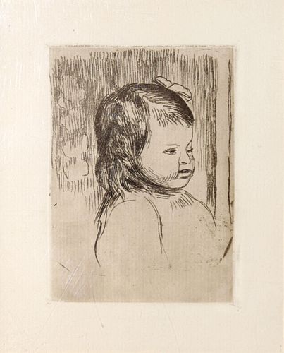 Pierre Auguste Renoir - Buste d'enfant tourne a droite