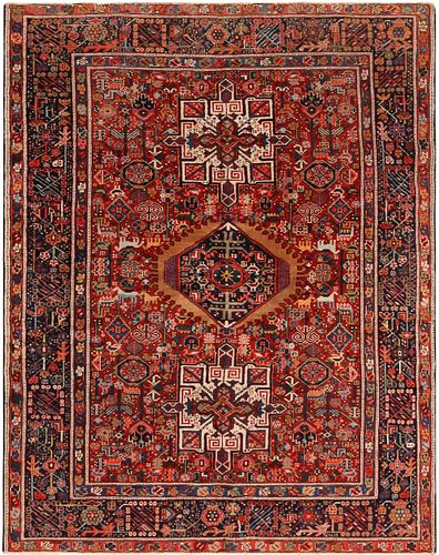 Antique Persian Karajeh Rug 6 ft 3 in x 5 ft (1.9 m x 1.52 m)