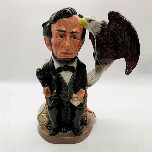 Impressive Abraham Lincoln Toby Jug with Eagle Handle