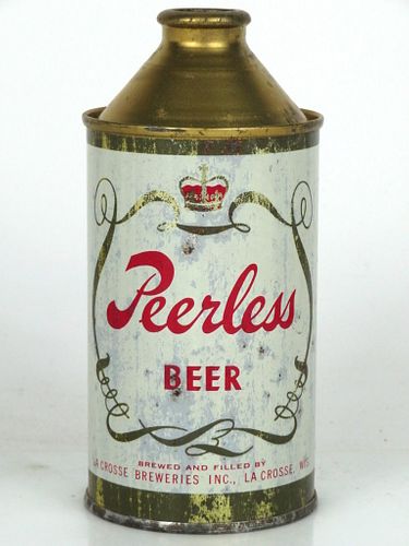 1950 Peerless Beer 12oz Cone Top Can 179-02.2 La Crosse Wisconsin