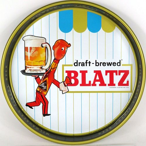 1964 Blatz Beer 13 inch tray Milwaukee Wisconsin