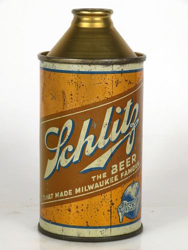 1939 Schlitz Beer 12oz Cone Top Can 183-28.2 Milwaukee Wisconsin