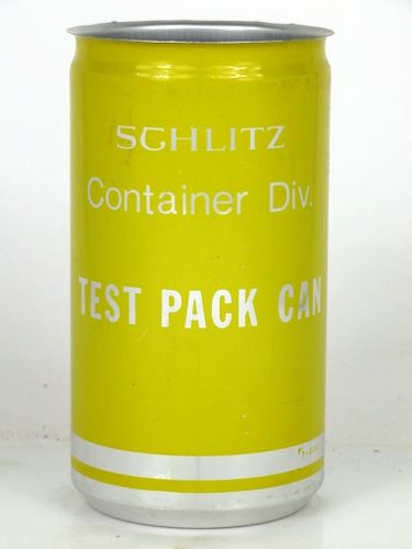 1969 Schlitz Container Division Test Pack Can 12oz T245-19 Milwaukee Wisconsin