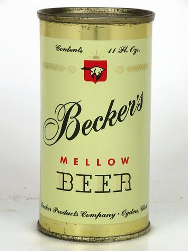1961 Becker's Mellow Beer 12oz 35-31 Ogden Utah