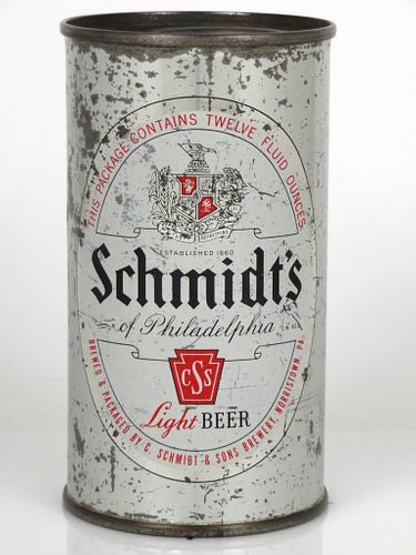 1963 Schmidt's of Philadelphia Light Beer 12oz 131-24 Norristown Pennsylvania