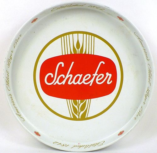 1962 Schaefer Beer 12 inch tray Albany New York