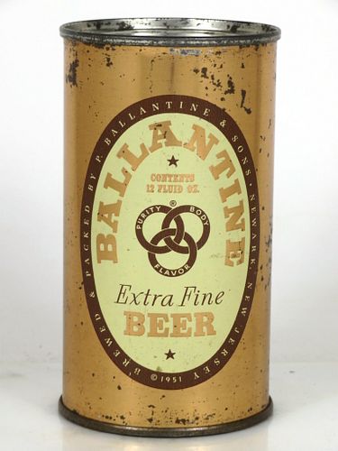 1957 Ballantine's Extra Fine Beer 12oz 33-37 Newark New Jersey