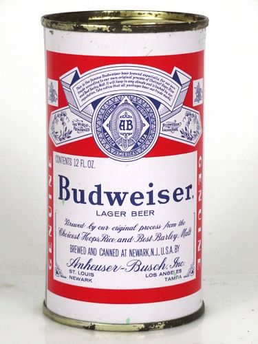 1961 Budweiser Lager Beer 12oz 44-35 Newark New Jersey