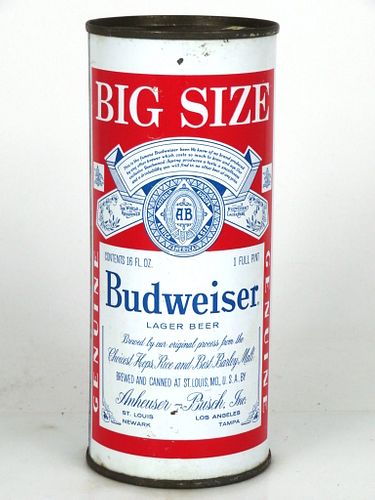 1961 Budweiser Lager Beer 16oz One Pint 226-28 Saint Louis Missouri
