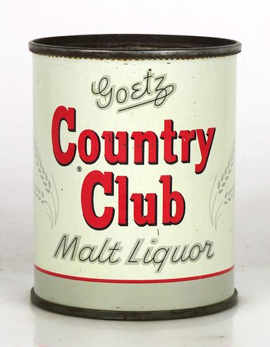 1955 Goetz Country Club Malt Liquor 8oz 240-20 St. Joseph Missouri