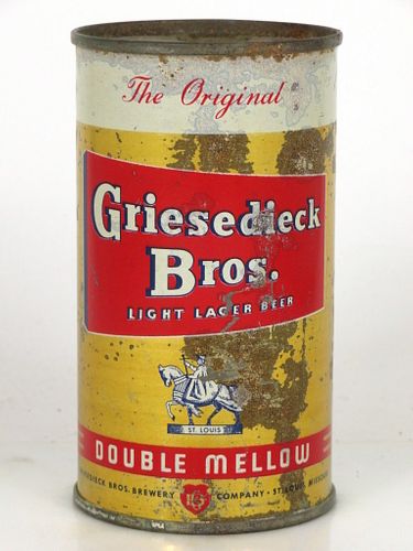 1940 Griesedieck Bros. "Double Mellow" Beer 12oz 76-11 Saint Louis Missouri